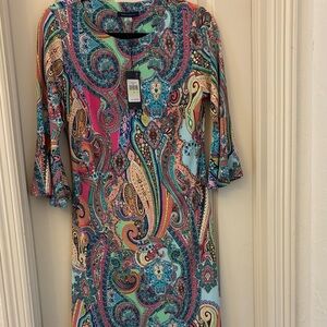 NWT Tommy Hilfiger Multicolor Paisley Dress size 4 stunning paisley floral